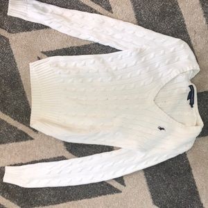 white Ralph Lauren sport’s sweater